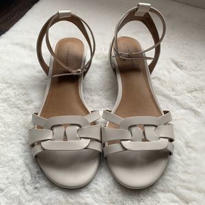 14th & Union white white leather sandals size 7